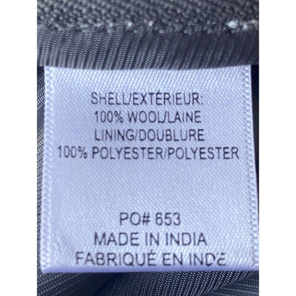 Frances Valentine Sailor Gray Wool Pant Women's 14 High Waisted Laced Wide Leg - Picture 11 of 12